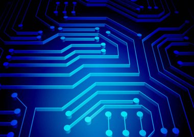 Yüksek teknolojili dijital veri bağlantı sistemi ve bilgisayar elektronik tasarımı ile devre teknolojisi arkaplanı