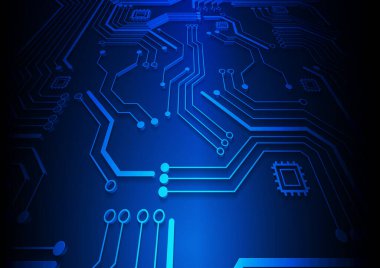 Yüksek teknolojili dijital veri bağlantı sistemi ve bilgisayar elektronik tasarımı ile devre teknolojisi arkaplanı