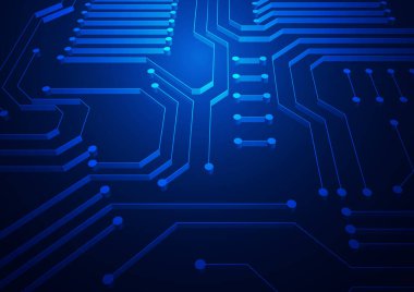 Yüksek teknolojili dijital veri bağlantı sistemi ve bilgisayar elektronik tasarımı ile devre teknolojisi arkaplanı