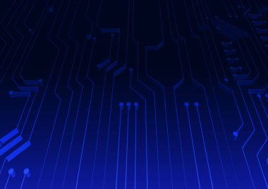 Yüksek teknolojili dijital veri bağlantı sistemi ve bilgisayar elektronik tasarımı ile devre teknolojisi arkaplanı