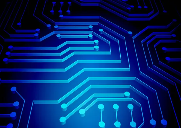 Circuit Teknik Bakgrund Med Högteknologisk Digital Dataanslutning System Och Dator — Stock vektor