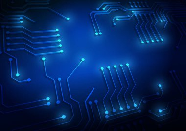 Yüksek teknolojili dijital veri bağlantı sistemi ve bilgisayar elektronik tasarımı ile devre teknolojisi arkaplanı