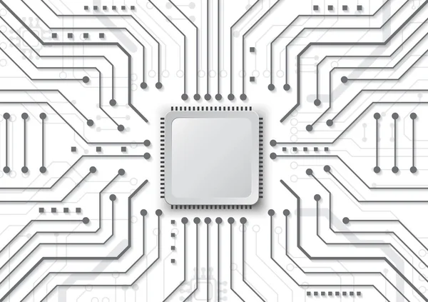 Fond Technologie Circuit Avec Système Connexion Données Numériques Haute Technologie — Image vectorielle
