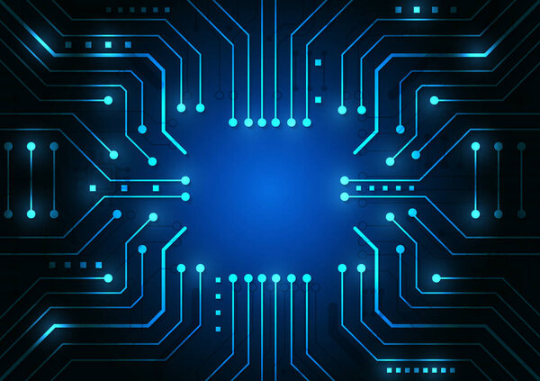 Circuit technology background with hi-tech digital data connection system and computer electronic design