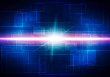 Yüksek teknolojili dijital veri bağlantı sistemi ve bilgisayar elektronik tasarımı ile devre teknolojisi arkaplanı