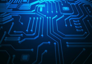 Yüksek teknolojili dijital veri bağlantı sistemi ve bilgisayar elektronik tasarımı ile devre teknolojisi arkaplanı