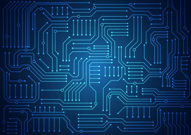 Yüksek teknolojili dijital veri bağlantı sistemi ve bilgisayar elektronik tasarımı ile devre teknolojisi arkaplanı