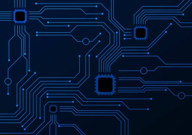 Yüksek teknolojili dijital veri bağlantı sistemi ve bilgisayar elektronik tasarımı ile devre teknolojisi arkaplanı
