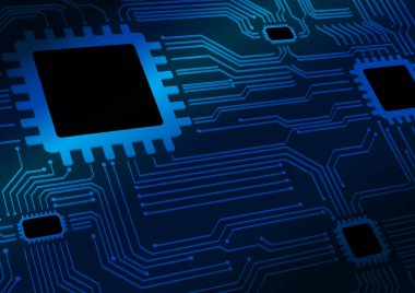 Yüksek teknolojili dijital veri bağlantı sistemi ve bilgisayar elektronik tasarımı ile devre teknolojisi arkaplanı