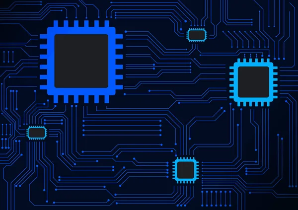 Fondo Tecnología Circuitos Con Sistema Conexión Datos Digitales Alta Tecnología — Vector de stock