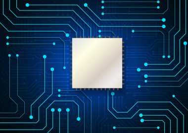 Yüksek teknolojili dijital veri bağlantı sistemi ve bilgisayar elektronik tasarımı ile devre teknolojisi arkaplanı