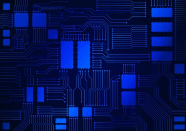 Yüksek teknolojili dijital veri bağlantı sistemi ve bilgisayar elektronik tasarımı ile devre teknolojisi arkaplanı