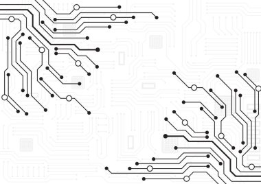 Yüksek teknolojili dijital veri bağlantı sistemi ve bilgisayar elektronik tasarımı ile devre teknolojisi arkaplanı