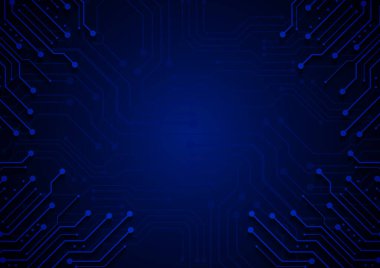 Yüksek teknolojili dijital veri bağlantı sistemi ve bilgisayar elektronik tasarımı ile devre teknolojisi arkaplanı