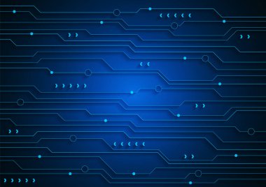 Yüksek teknolojili dijital veri bağlantı sistemi ve bilgisayar elektronik tasarımı ile devre teknolojisi arkaplanı