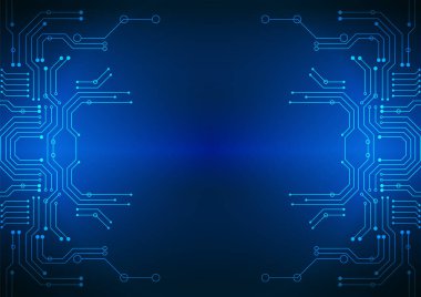 Yüksek teknolojili dijital veri bağlantı sistemi ve bilgisayar elektronik tasarımı ile devre teknolojisi arkaplanı
