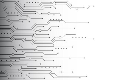Yüksek teknolojili dijital veri bağlantı sistemi ve bilgisayar elektronik tasarımı ile devre teknolojisi arkaplanı