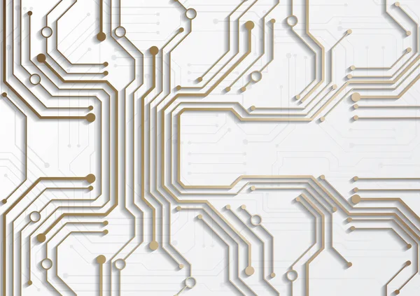 Circuit Teknik Bakgrund Med Högteknologisk Digital Dataanslutning System Och Dator — Stock vektor