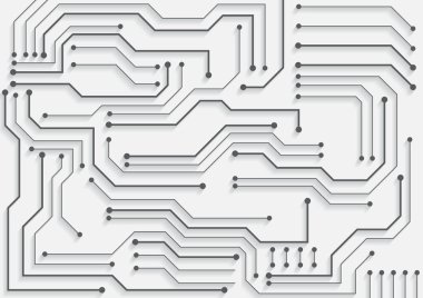 Yüksek teknolojili dijital veri bağlantı sistemi ve bilgisayar elektronik tasarımı ile devre teknolojisi arkaplanı