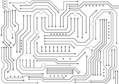 Yüksek teknolojili dijital veri bağlantı sistemi ve bilgisayar elektronik tasarımı ile devre teknolojisi arkaplanı