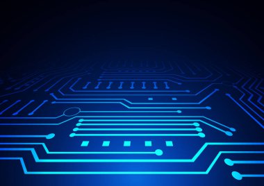 Yüksek teknolojili dijital veri bağlantı sistemi ve bilgisayar elektronik tasarımı ile devre teknolojisi arkaplanı