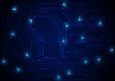 Yüksek teknolojili dijital veri bağlantı sistemi ve bilgisayar elektronik tasarımı ile devre teknolojisi arkaplanı