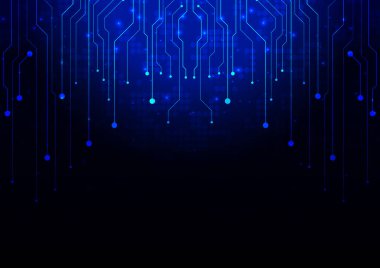 Yüksek teknolojili dijital veri bağlantı sistemi ve bilgisayar elektronik tasarımı ile devre teknolojisi arkaplanı