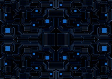 Yüksek teknolojili dijital veri bağlantı sistemi ve bilgisayar elektronik tasarımı ile devre teknolojisi arkaplanı