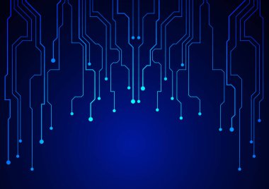 Yüksek teknolojili dijital veri bağlantı sistemi ve bilgisayar elektronik tasarımı ile devre teknolojisi arkaplanı