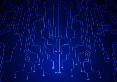 Yüksek teknolojili dijital veri bağlantı sistemi ve bilgisayar elektronik tasarımı ile devre teknolojisi arkaplanı