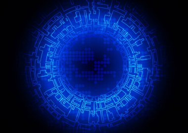 Yüksek teknolojili dijital veri bağlantı sistemi ve bilgisayar elektronik tasarımı ile devre teknolojisi arkaplanı