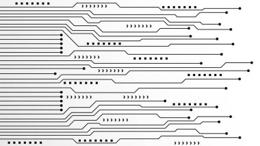 Yüksek teknolojili dijital veri bağlantı sistemi ve bilgisayar elektronik tasarımı ile devre teknolojisi arkaplanı