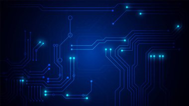 Yüksek teknolojili dijital veri bağlantı sistemi ve bilgisayar elektronik tasarımı ile devre teknolojisi arkaplanı