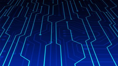 Yüksek teknolojili dijital veri bağlantı sistemi ve bilgisayar elektronik tasarımı ile devre teknolojisi arkaplanı