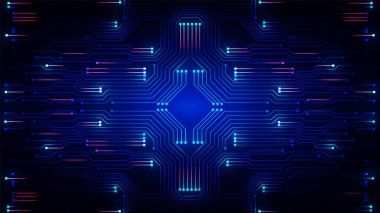 technology background with hi-tech digital data connection system and computer electronic design