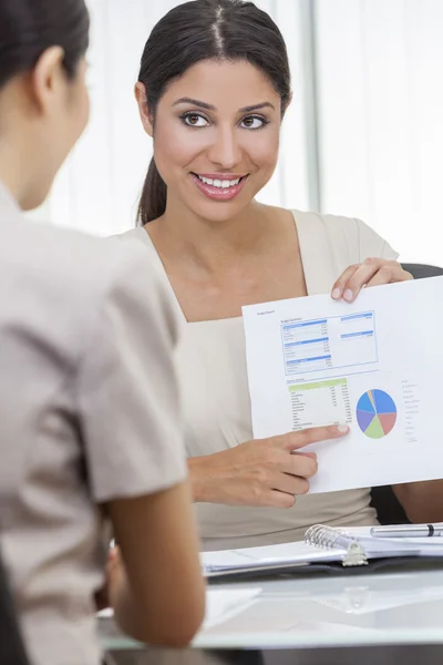 Mujer o Empresaria en Encuentro con Gráfico — Foto de Stock