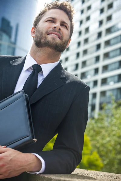 Young Successful Business Man in Modern City — Stock Photo, Image