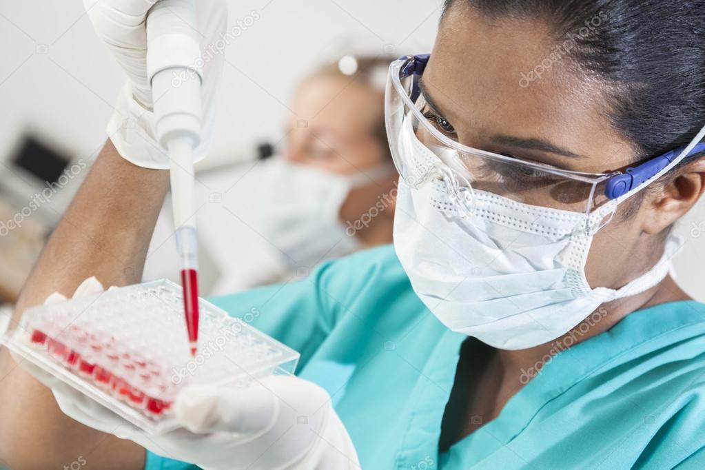 Laboratory Scientist Pipette, Blood Sample — Stock Photo © dmbaker