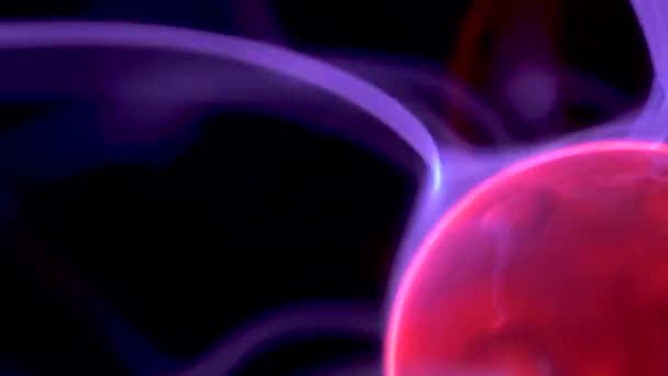Macro Gros Plan Clip Vidéo Boule Plasma Tesla Sphere — Video