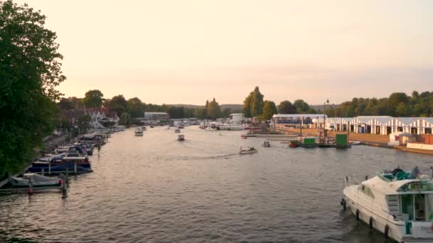Henley Thames England July 2018 Pleasure Boats River Henley Thames — Stock Video