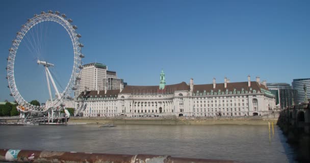 London Eye London England United Kingdom June 2022 County Hall — ストック動画