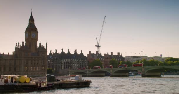 Westminster Bridge Big Ben Houses Parliament London England June 2022 — Stockvideo
