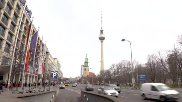 Time Lapse Karl Liebknecht Strasse Berlin Německo February 2020 Časová — Stock video