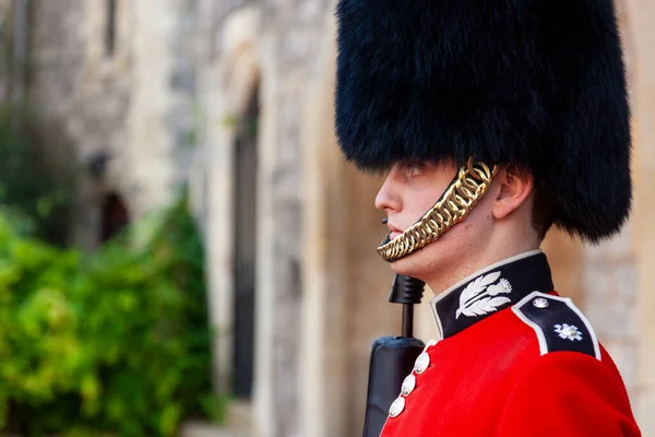 Windsor England September 2012 Scots Guards Guardsman Soldier Sentry Duty — Stock Photo, Image
