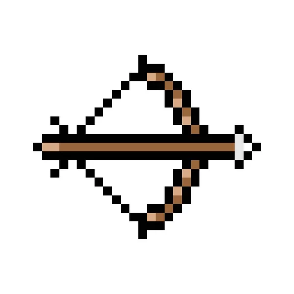 Arco pixel con icona freccia — Vettoriale Stock