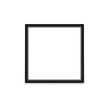 Gerçekçi kare siyah fotoğraf çerçevesi modeli
