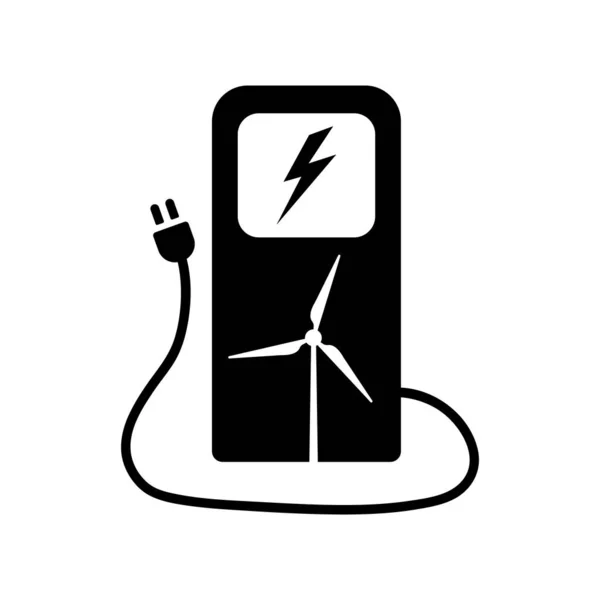 Eco charge avec énergie éolienne — Image vectorielle