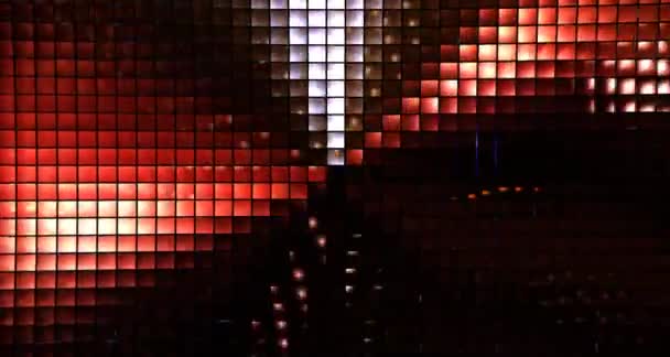 Wall of cell tiles with flashes of light — Wideo stockowe
