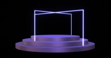 Neon çift lazerli podyum