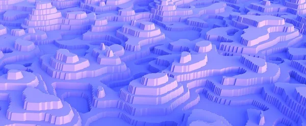 Ice mountains with canyons cut out of paper — Fotografia de Stock